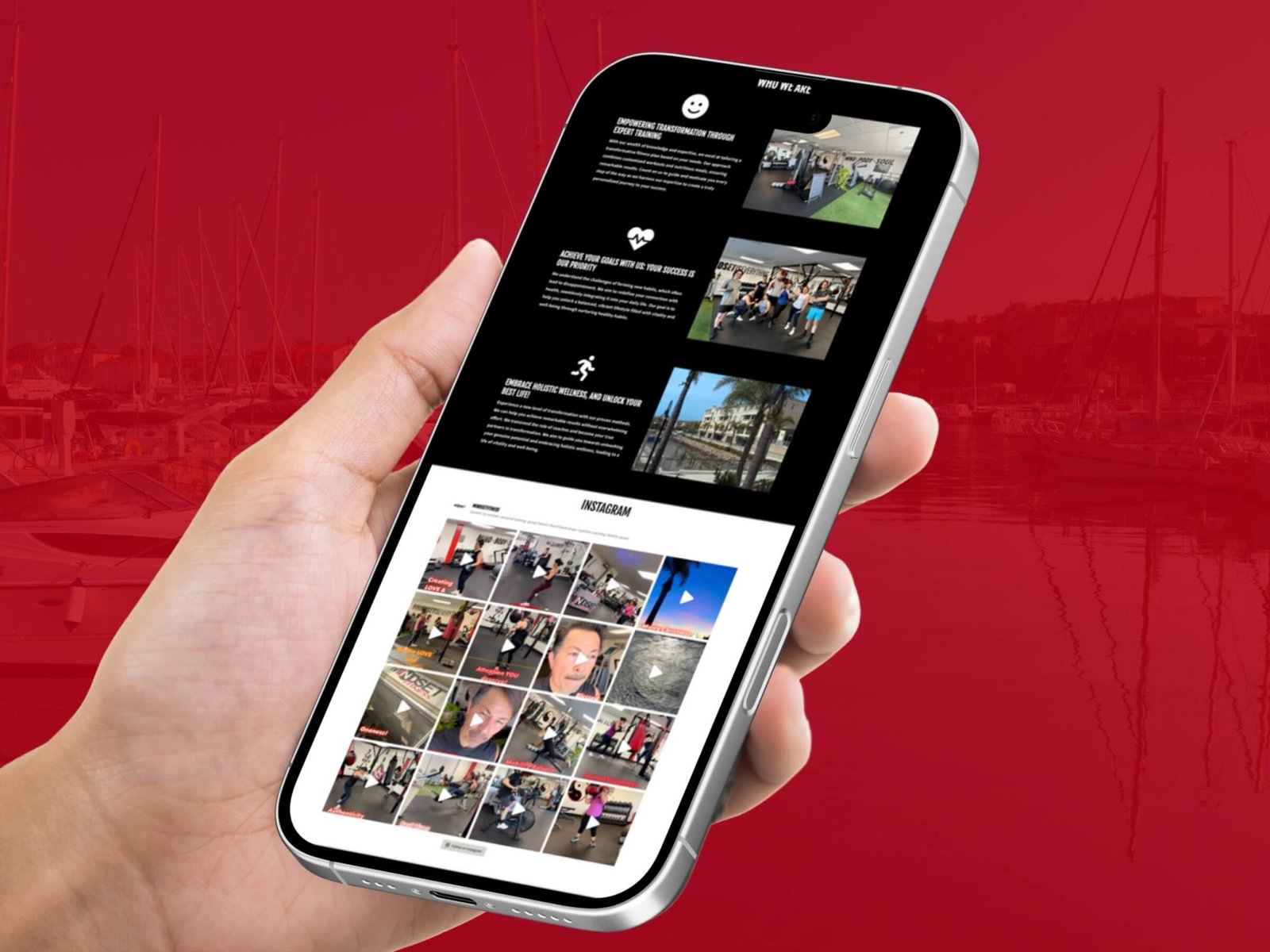 Cellphone view of Website